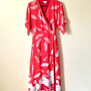 [New York & Company] Japanese Faux-wrap Maxi Dress